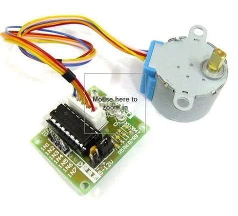 Motor de passo 5 fios com driver ULN2003