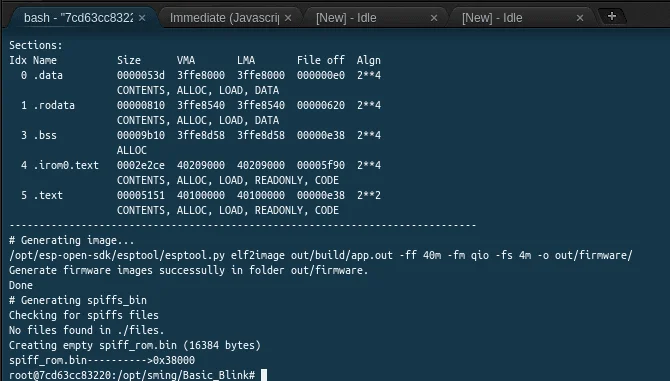 Primeiros passos com o Sming dentro de um container (ESP8266)