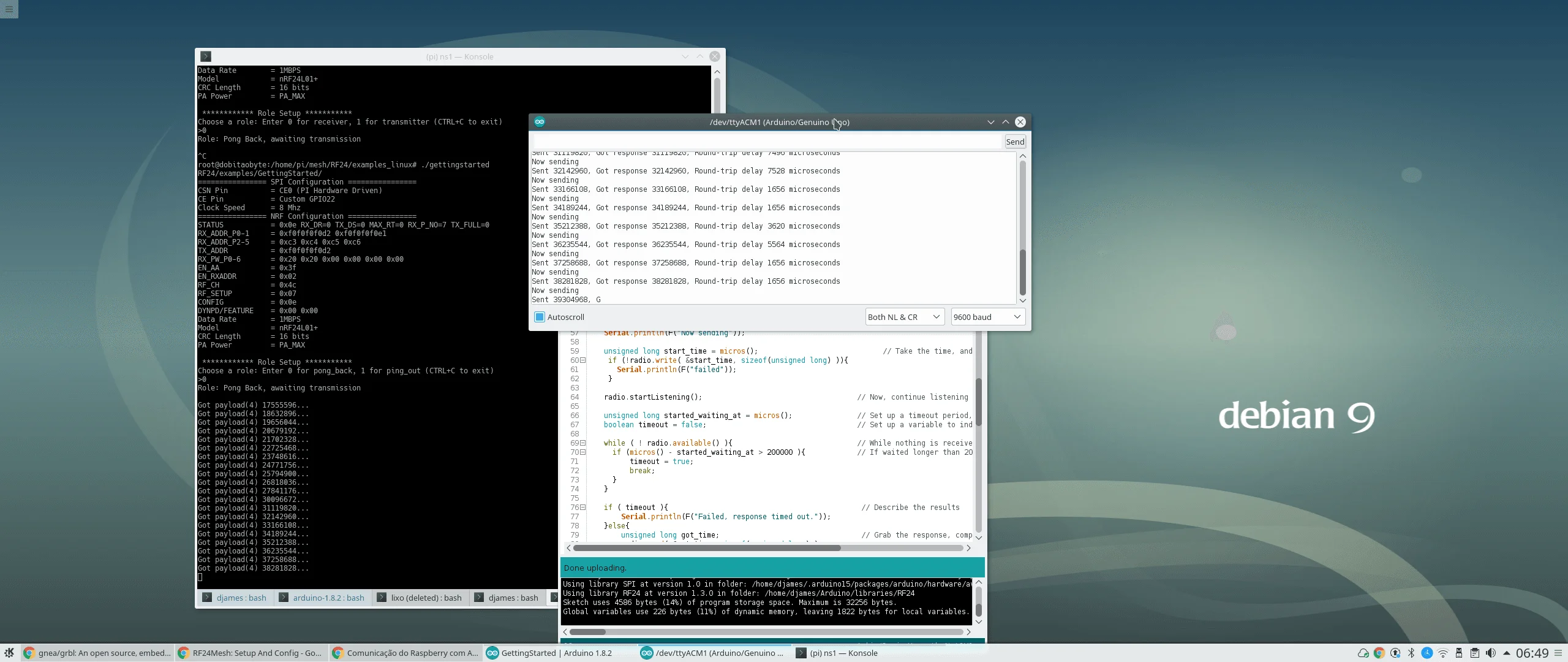 Comunicação do Raspberry com Arduino utilizando NRF24L01