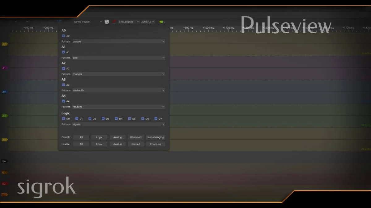 Pulseview - Programa alternativo para o Saleae
