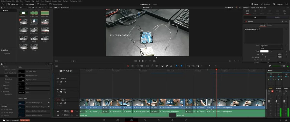 Como converter vídeo para o Da Vinci Resolve 17