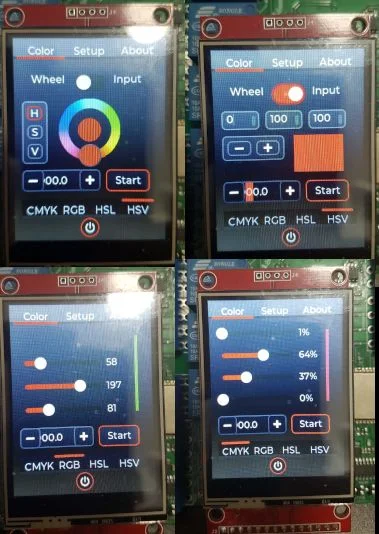 Conversor de cores CMYK, HSV, HSL, RGB24 e RGB16