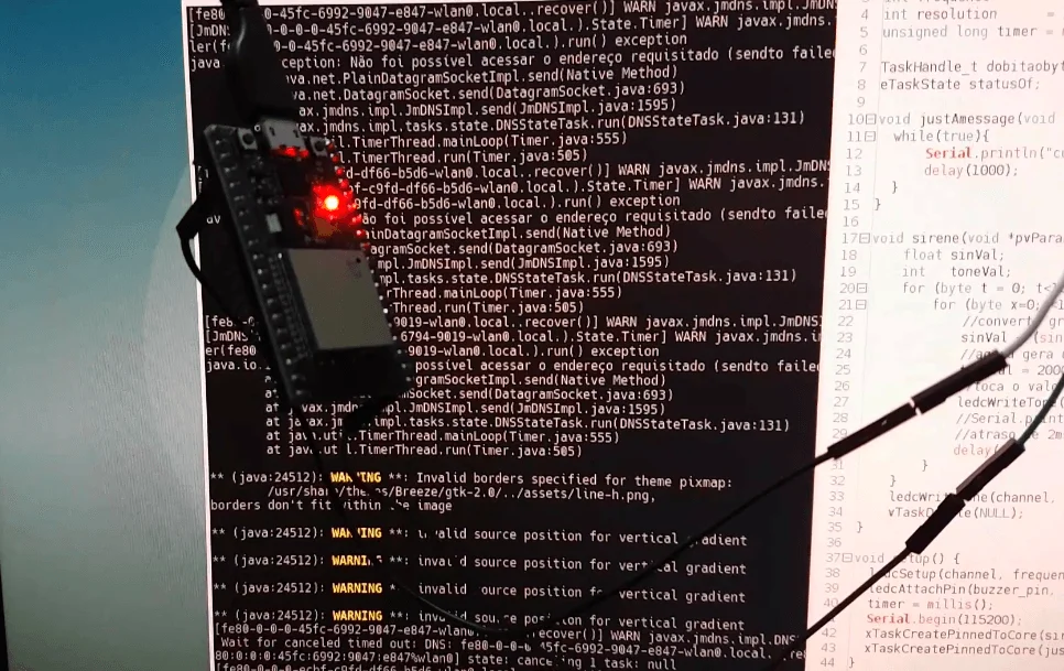 Alarme com buzzer no ESP32