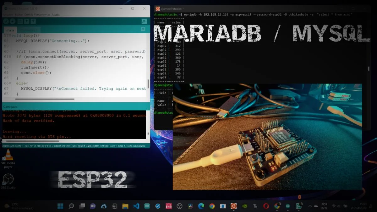 MySQL com Arduino ESP8266, ESP32...